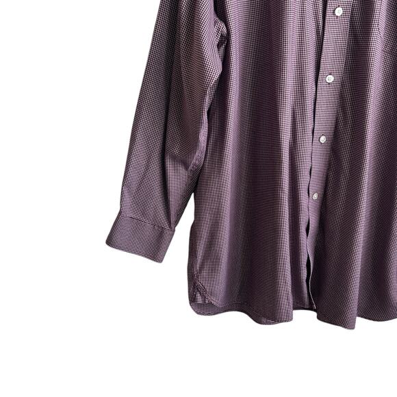 Daniel Cremieux Men Shirt XL Maroon Check Button Up Casual Preppy Office Travel - Picture 7 of 11